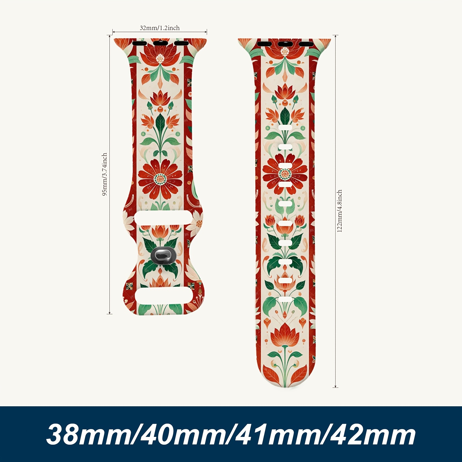 TEMU Ремінці для Apple Watch Ultra1/2/3 SE1/2 для жінок, милий , підходять для Apple Watch S10 Iwatch Strap Patterns /5/6/7, силіконові ремінці