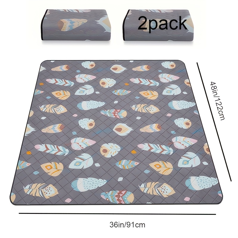 Image of 2p 48x36inch Washable Pee Pads For Dogs, Ultra-absorbent And Leak-proof Whelping Pads, Non-slip Reusable Puppy Pads, Puppy Training Pads For Playpen, Crate, Housebreak (gray)