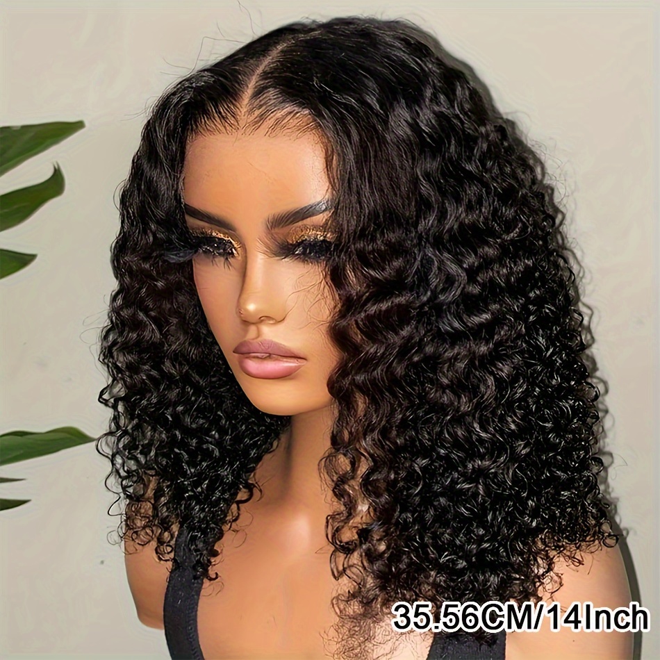  less 4x4 deep wave human hair wig for women 150 density brazilian 4x4 lace closure simple gorgeous pattern no needed less comfortable in party date work details 3