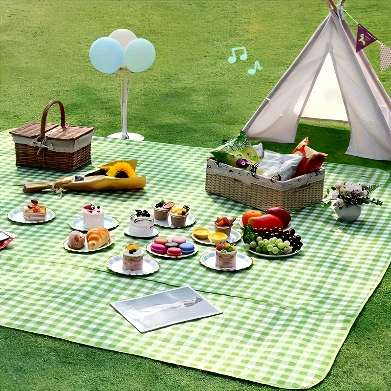 outdoor camping placemats extra large portable beach blanket travel blanket suitable for indoor   games   and lawn use size 59 x39 non food direct contact