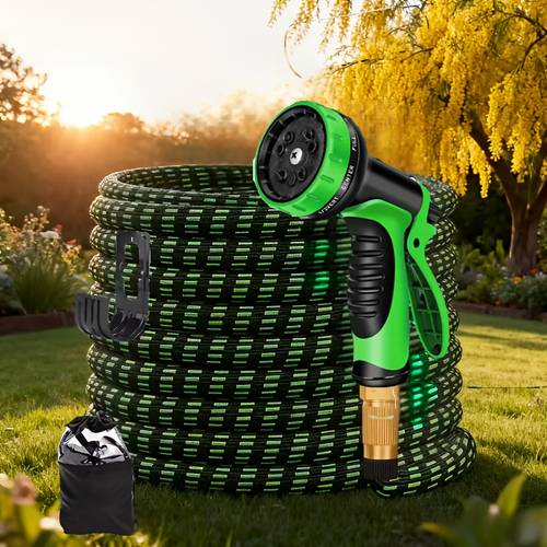 25 50 75 100 150ft garden water pipe nozzle set suitable for garden watering tasks watering the plants and flowers washing the car bathing pets