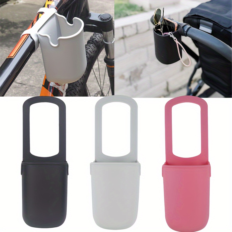

1pc Silicone Storage Bag, Universal Stroller Cup Holder, Portable And Removable Bottle Holder, For Wheelchair, Stroller, Walker, Scooter, Bicycle, Outdoor Drink Carrier