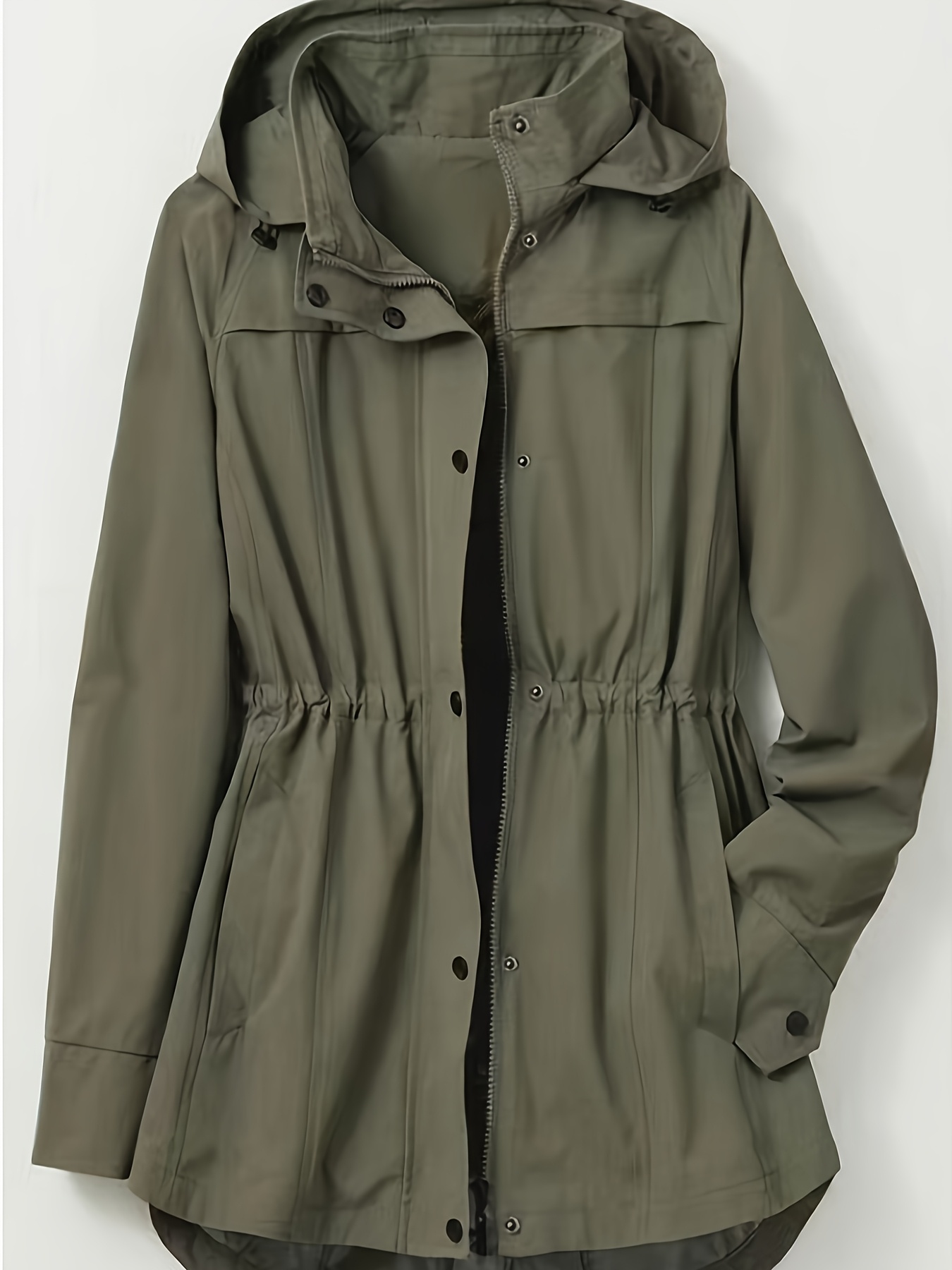 1pc womens classic trench coat military green polyester Temu