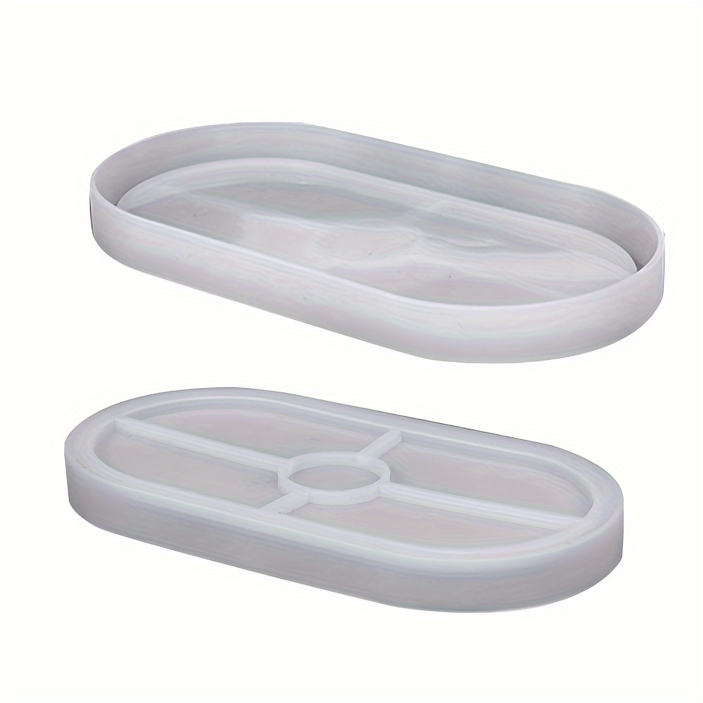 

Oval Resin Mold Tray, Silicone Diy Resin Pendant Mold For Crafts, Epoxy Resin Artwork Trinket Making, Suitable For , Friends, Family - Soap Making Mold Tools