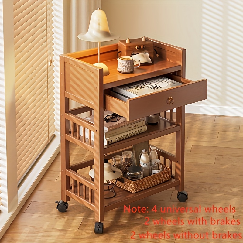 Scaffale Pieghevole Con 4 Ripiani E Ruote - Modulare, 150kg Di Portata, 120x72cm, Per Cucina, Bagno, Garage, Facile Da Montare