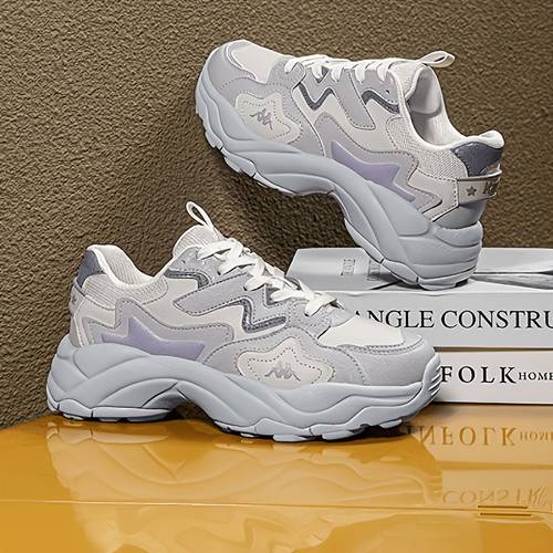 womens retro chunky dad sneakers chunky platform lace up shoes with neutral arch upper cushioned sole lightweight athletic trainers suitable for daily wear streetwear gym office casual