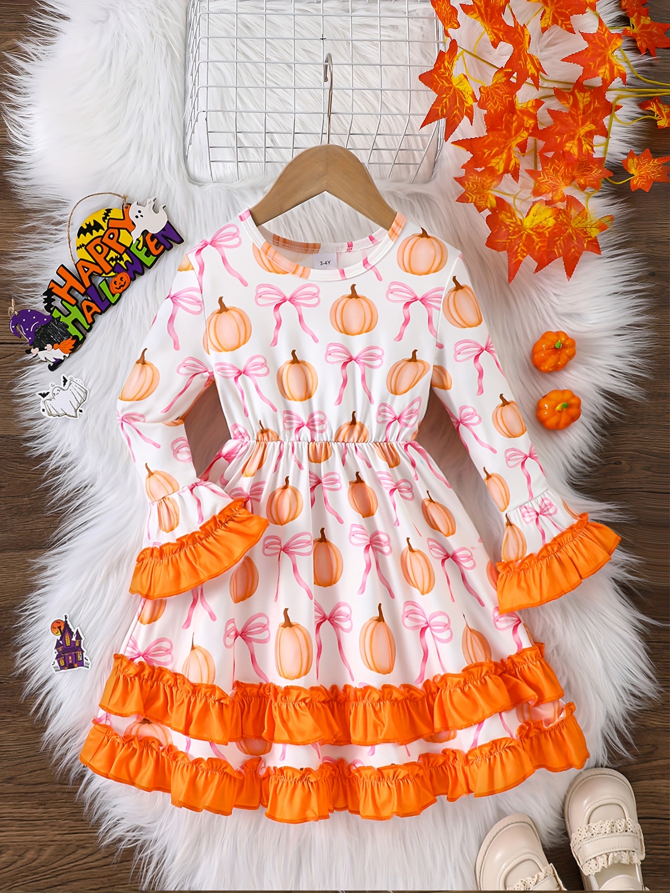 Little Girl Girls Orange Clothes Orange Dress For Girls Sold On