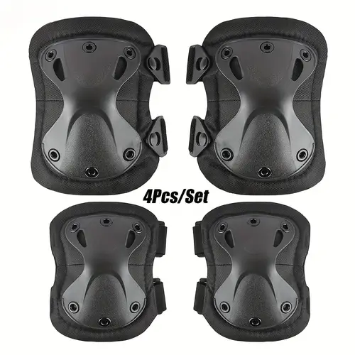 4pcs set knee and elbow set suitable for paintball games cycling skateboarding equipment skating suitable for adult men and women
