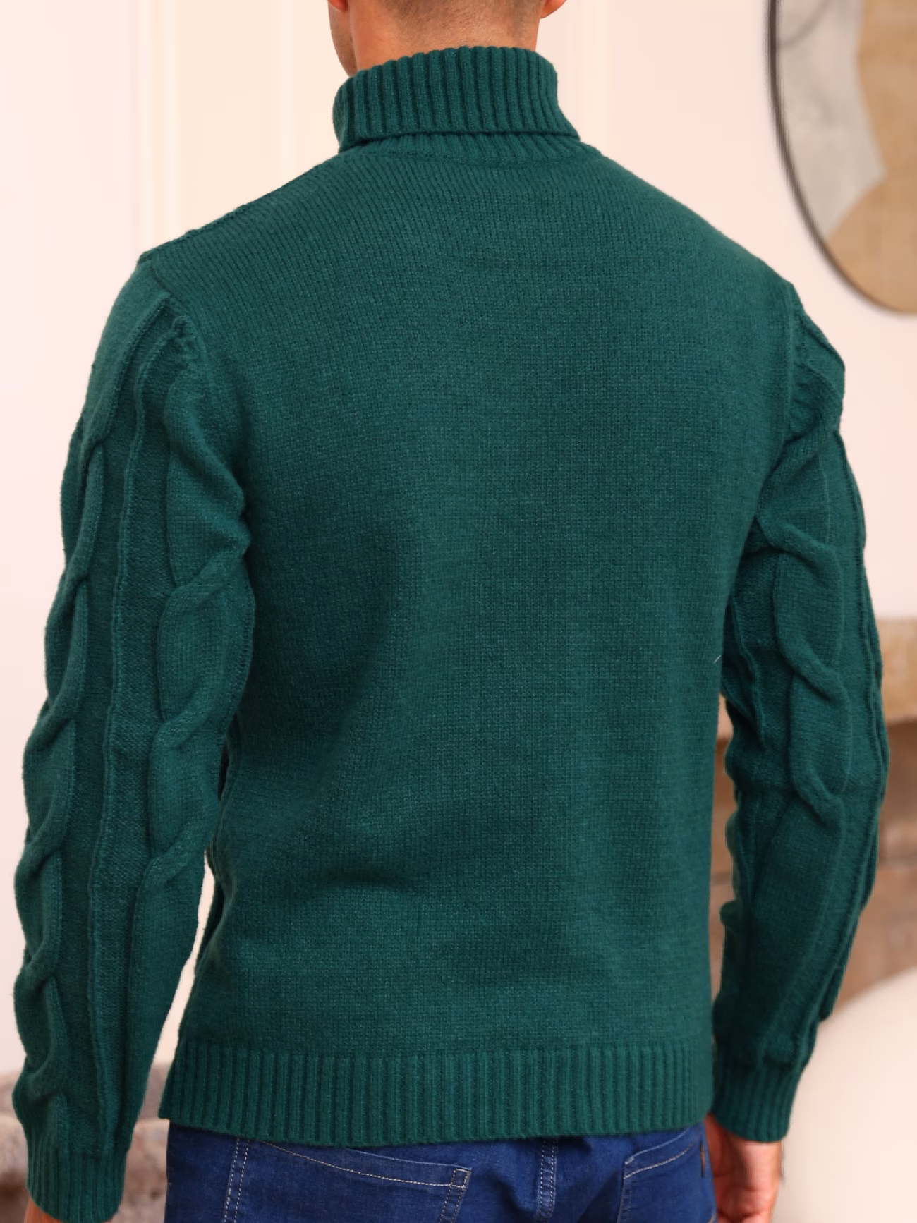 nouveau pull décontracté dautomne/hiver pour homme, épais et chaud, à col , en , , confortable et , avec gros torsades, pull tendance 4