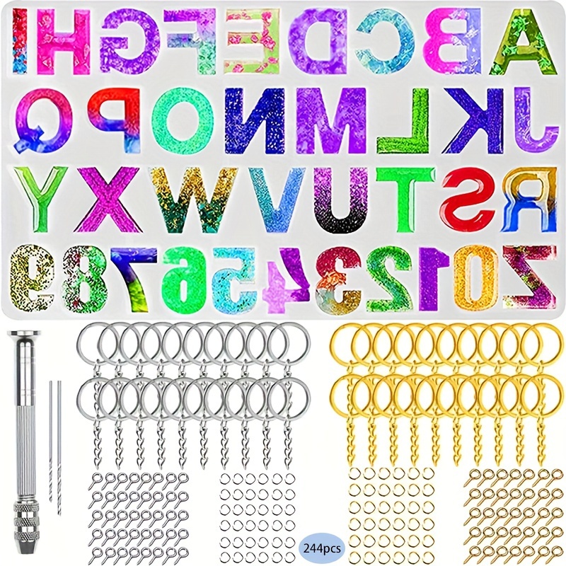 

244pcs & Casting Kit Molds And Pin - Diy Keychain & Crafts