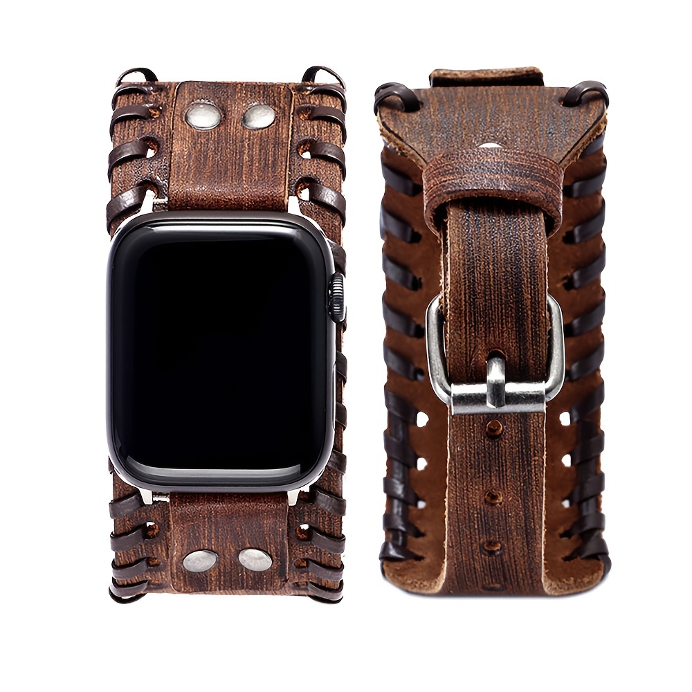 TEMU Upgrade Your Watch With This Stylish Punk Watchband - Compatible With Smart Watch 10 6 Se 5 4 3 Band For Iwatch 38/40/41/42/44/45/46/49mm Watch