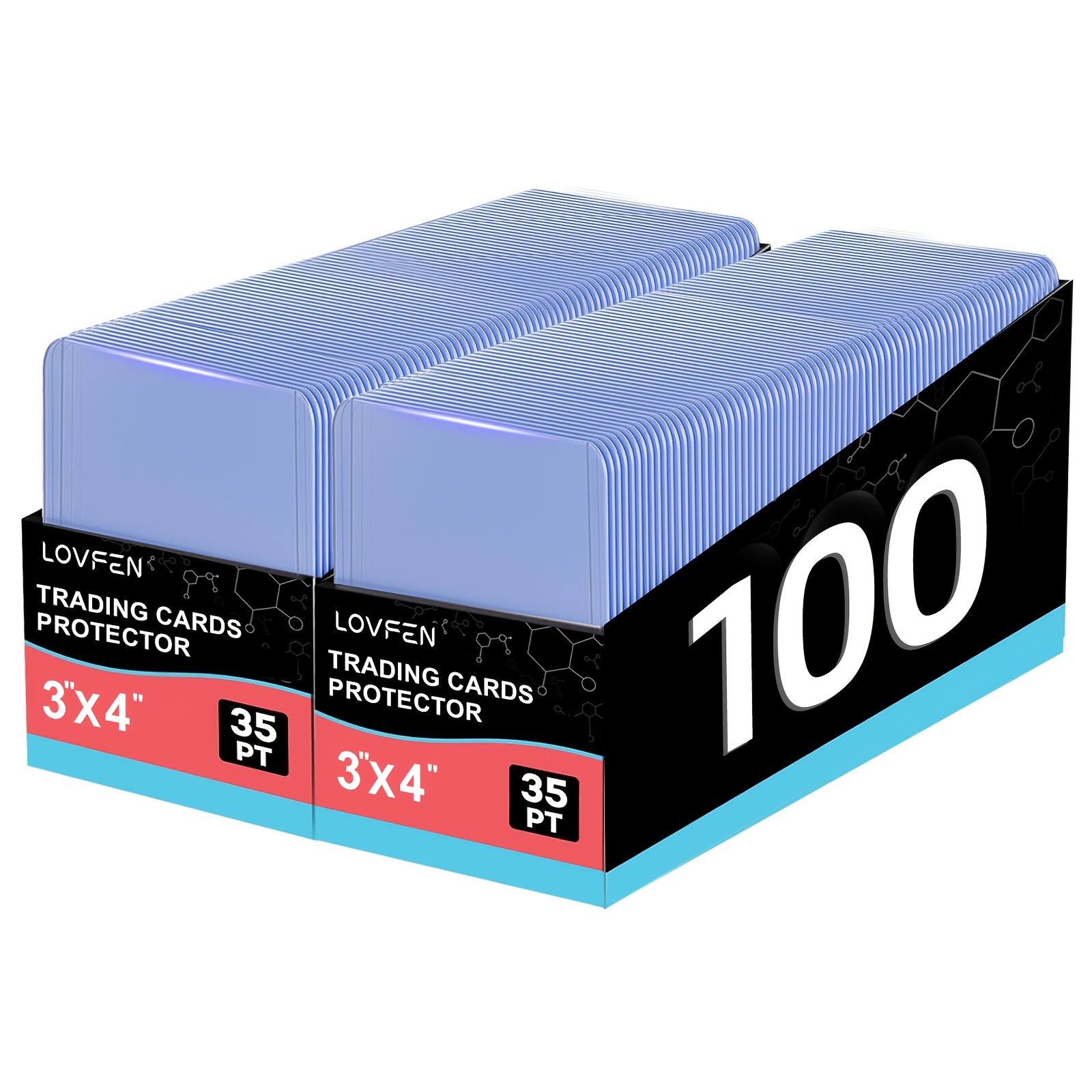 TEMU Lovfen 200 Ct Toploads Of Transparent, 3"x4" Protective Cases, Suitable For Football Cards, Baseball Cards, And Gaming Cards