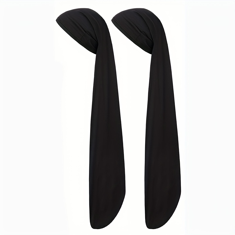 TEMU Wide Elastic Loc Jumbo Black Dreadlock Long Braid Cover For , Stocking Sleep - 37 Inches Black, Long Sleeping Size Braided , Breathable Twist