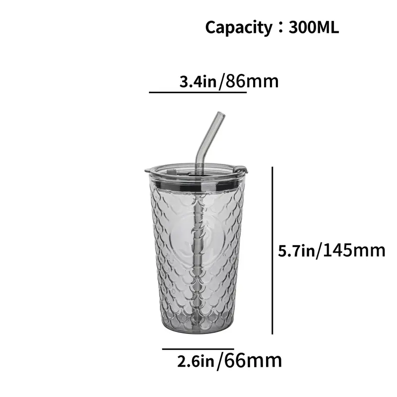 2pcs 4pcs high silicon glass tumblers with lids and stainless steel straws spill proof leak proof heat resistant ideal for iced coffee with reusable drinkware for home Product details 0