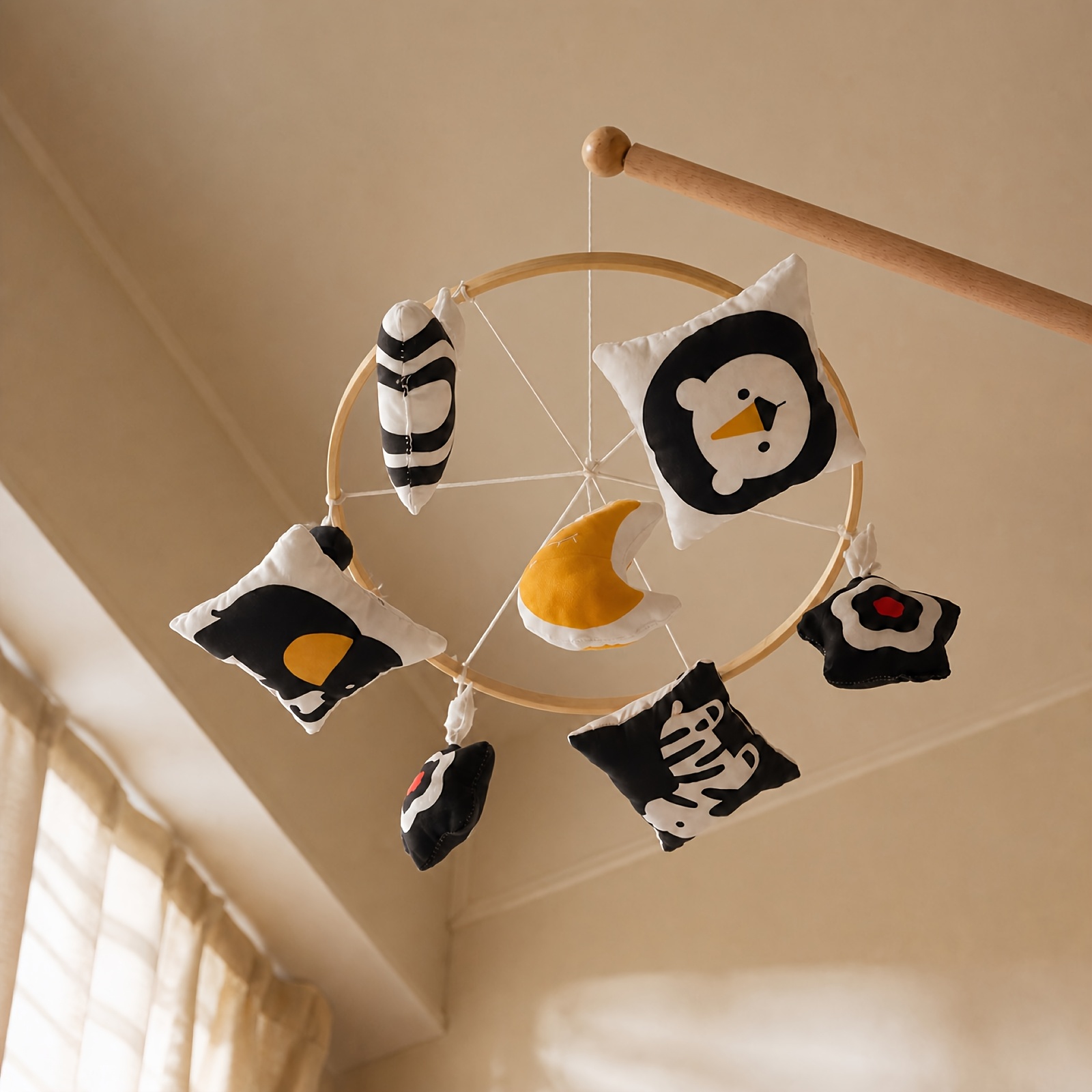 Moon Star Cloud Rainbow Shaped Ring Hanging Bed Bell