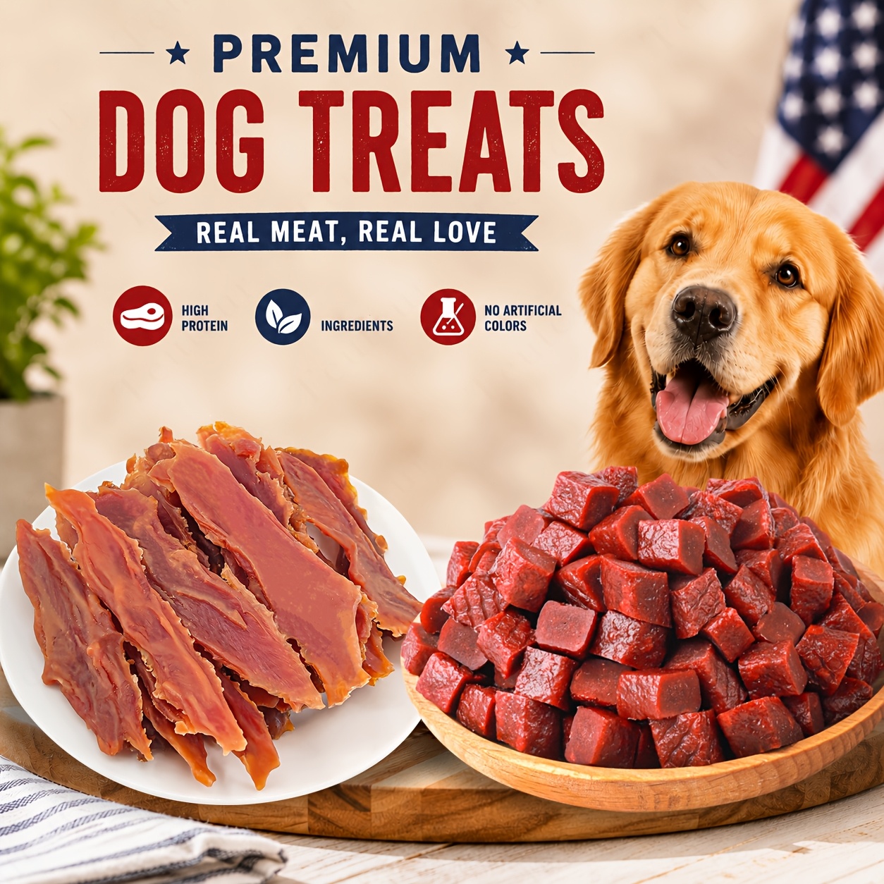 TEMU Dog Treat Pack With , Duck Jerky Strips And Chew Sticks, Training Reward Snacks For Puppies, Adult Dogs And Small Breeds, Freeze-dried Meal