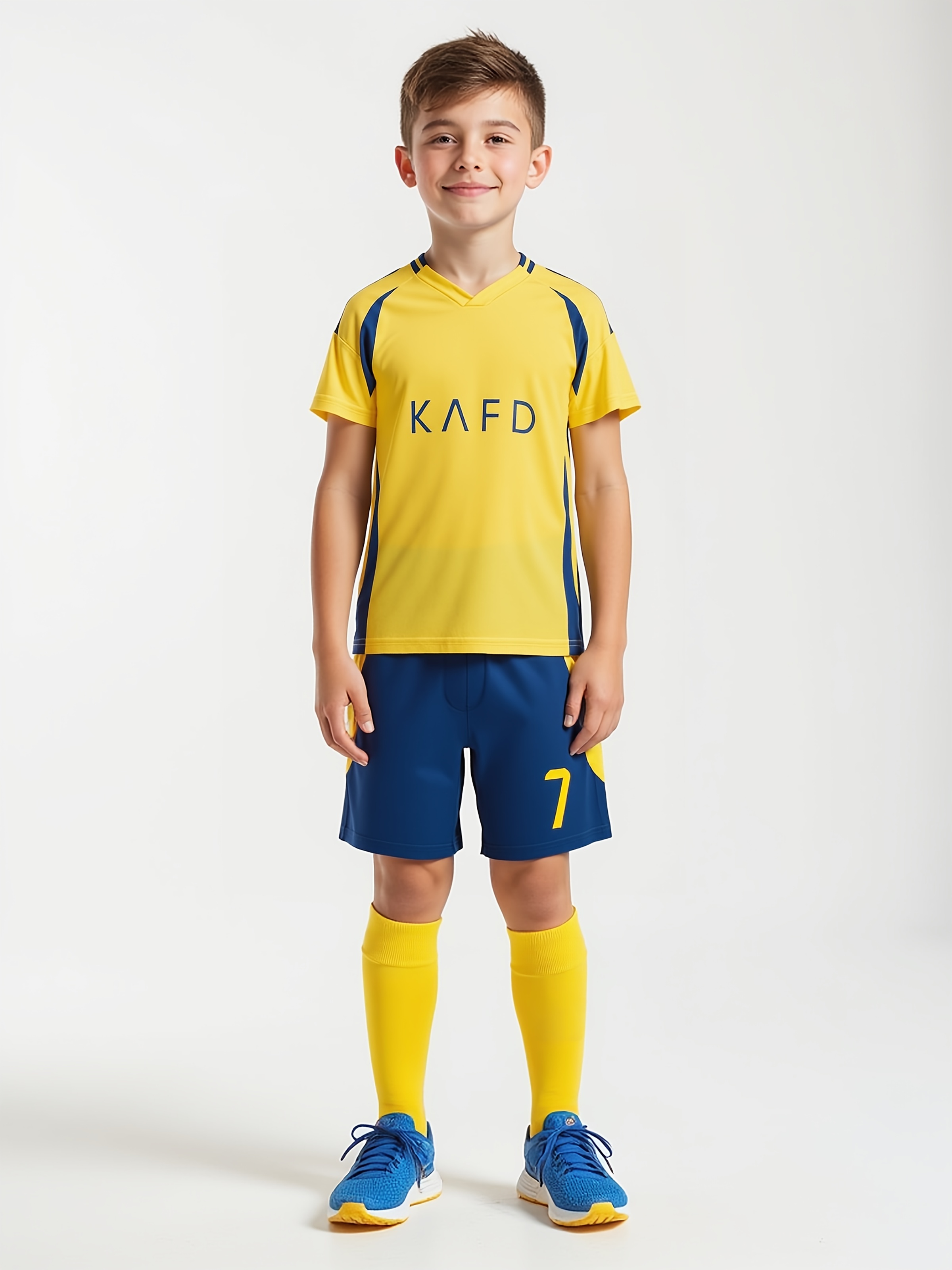 4pcs Football Sports Set Custom Name Soccer Jersey Youth Boys Girls  Soccer Jerseys Teenager's Football Kit with 1*Jersey, 1*Socks