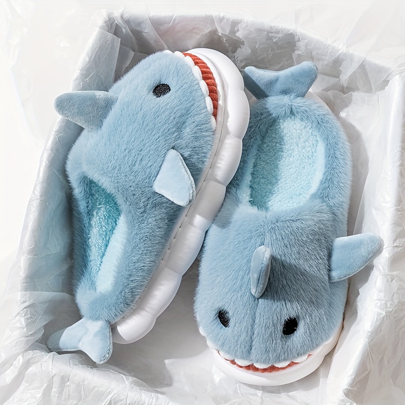 Image of Cartoon Slippers For Women, Winter Warm Cute Indoor Couple's Thick-soled Non-slip Quiet Slippers For Men, Women Shoes