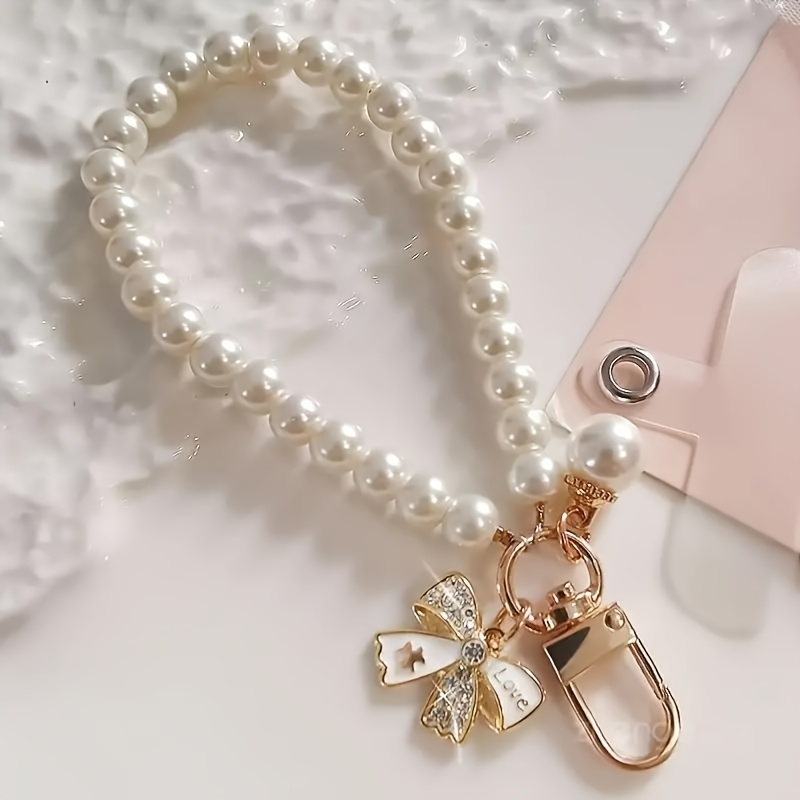 TEMU 1pc Elegant Bow Phone Lanyard And Wrist Strap, A Fashionable Item For Spring, Perfect For Valentine's Day, Birthday Parties, Thanksgiving Gifts,