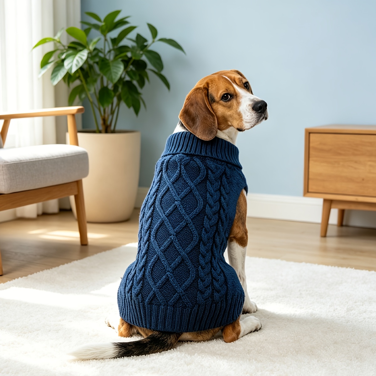 Dog Dress For Winter Knitted Dog Dress Patterns/fun Fur 1pc Classic Pattern Pet Sweater Soft