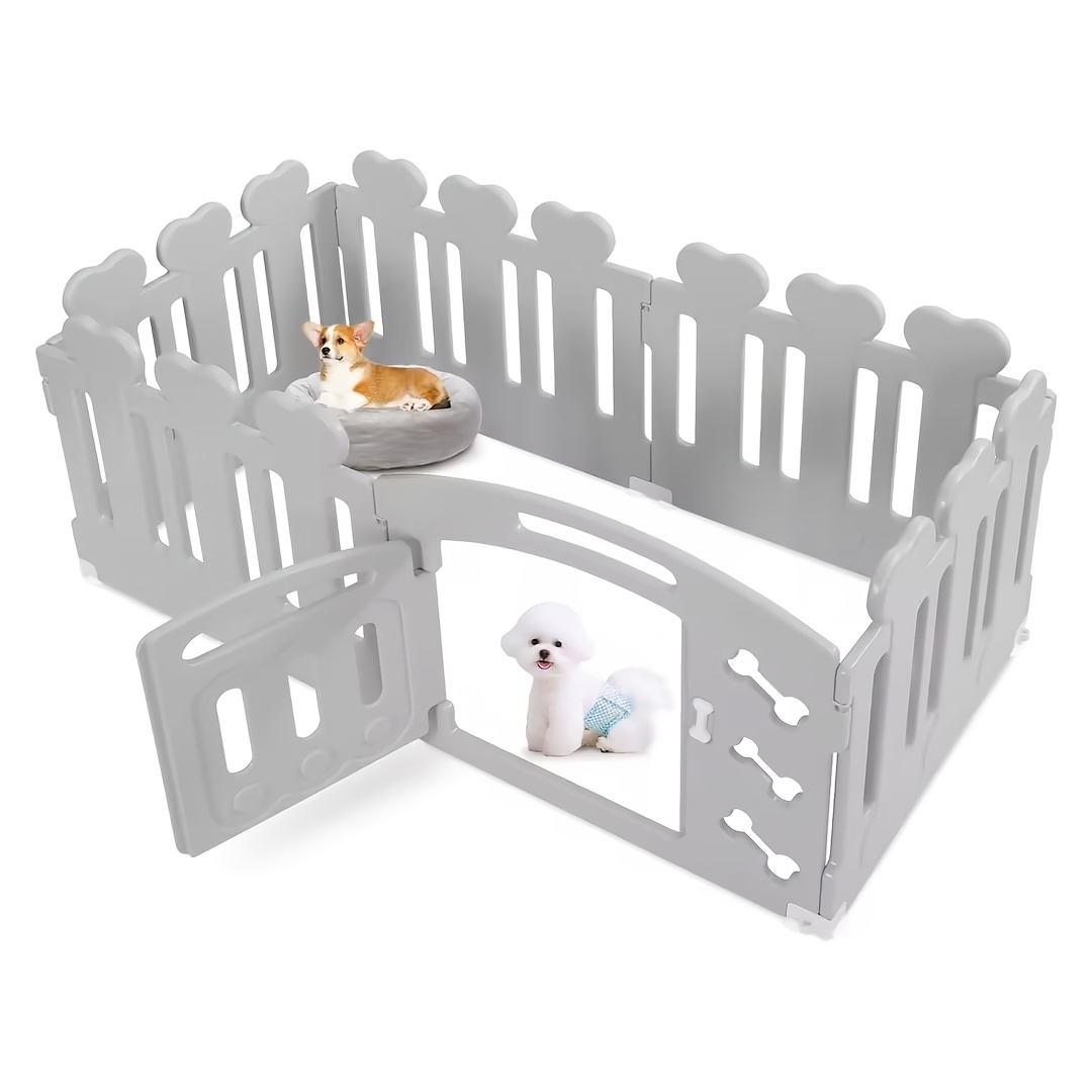 TEMU Questo set di barriere per cuccioli in plastica 5+ fornito con ventose. uno sicuro per animali domestici per appartamenti interni e uso esterno.