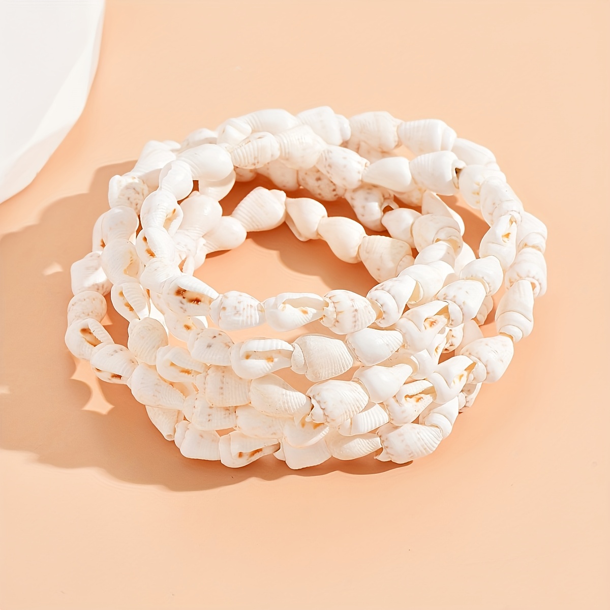 Women's Ocean Style Seashell Long Bracelet, Multi-Layer Wrap