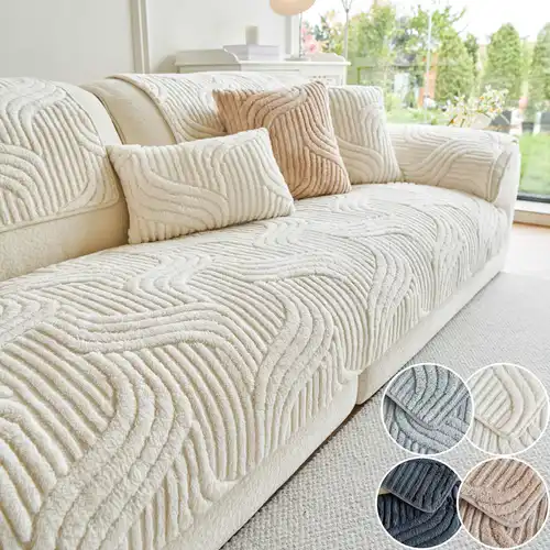 classic comfortable velvet sofa covers for living room machine washable polyester t shaped cushion covers all in one furniture protector suitable for single seater two seater three seater four seater and sectional sofas