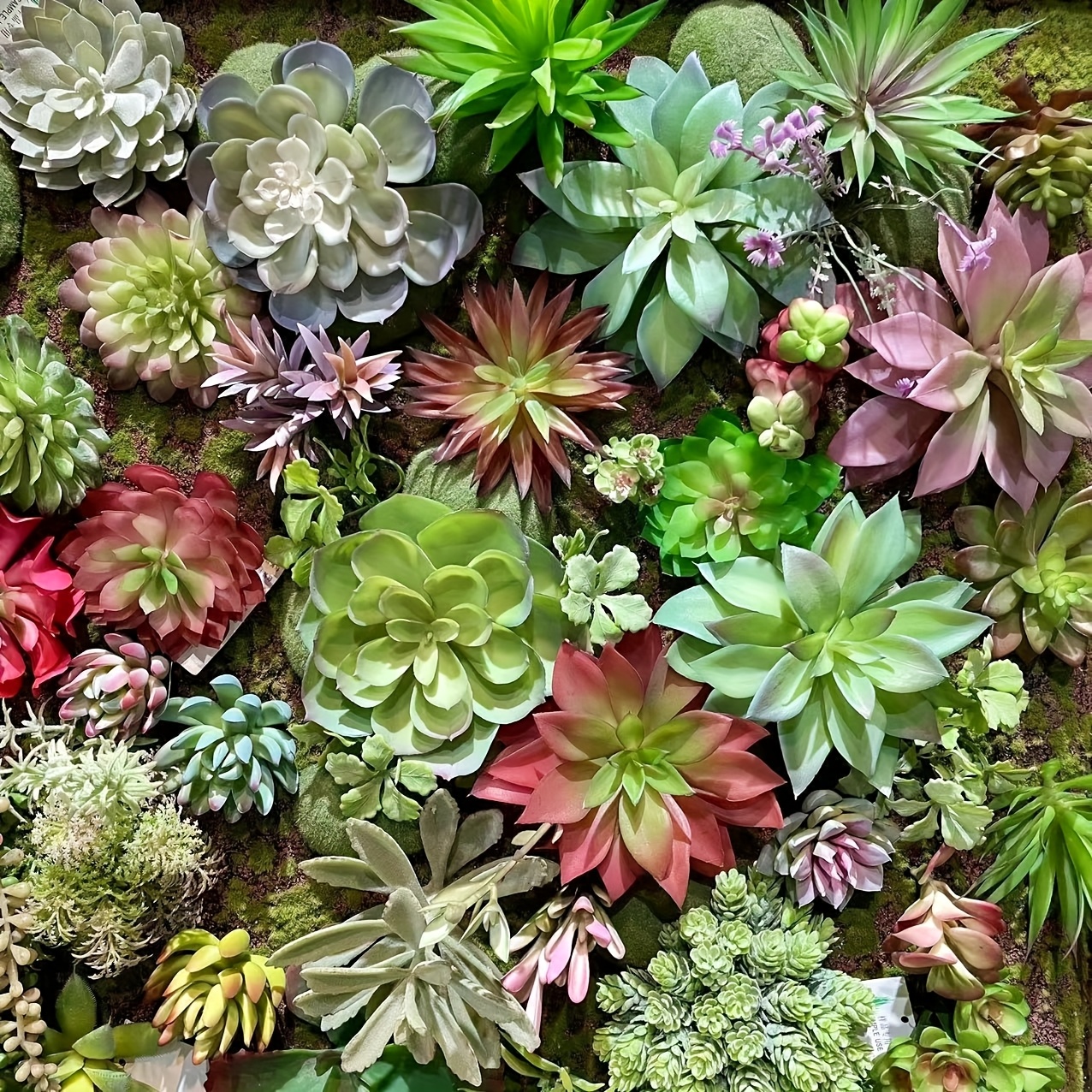 26pcs artificial succulents   plants without pot   succulents for crafts plastic succulent assortment with flocked green floral decoration for parties garden and outdoor decoration valentines day decorations