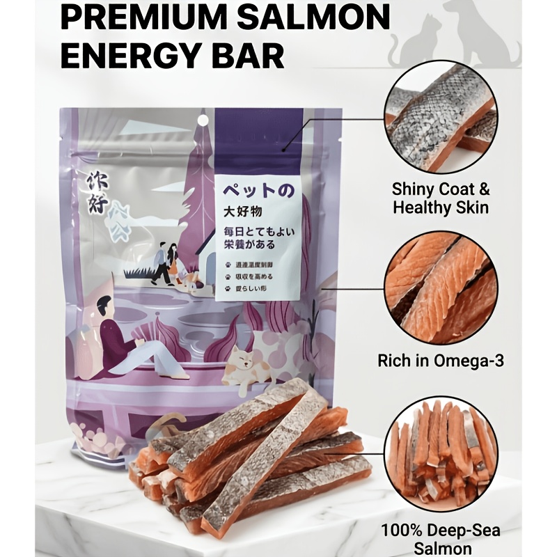 freeze dried salmon chewable   suitable for dogs and cats natural and   training rewards and grinding snacks Product details 9