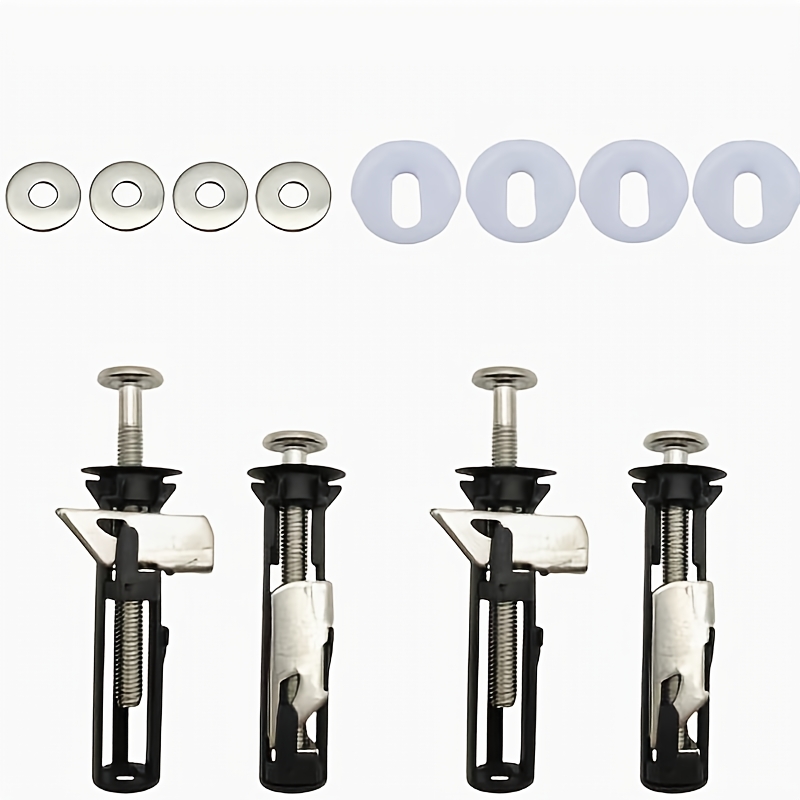 TEMU 4pcs Heavy Duty Toilet Seat Bolts Kit, Universal Toilet Seat Locking Fastener Replacement Hardware, Compatible With Round And Elongated Toilet