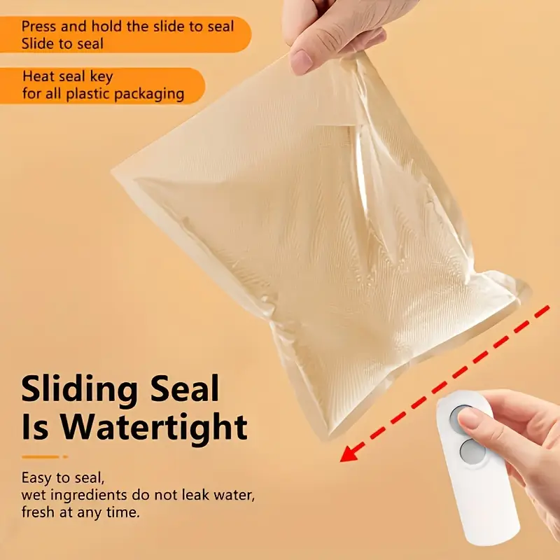 portable hand pressed bag sealer usb charging rechargeable lithium battery 150 mah capacity for home use details 6
