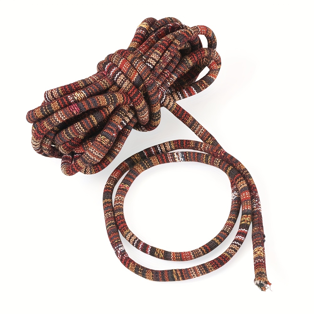 TEMU 5M Ethnische Nylon-Geflechtte Runde , 5-6Mm, für Halsketten, Armbänder, Dekorationen