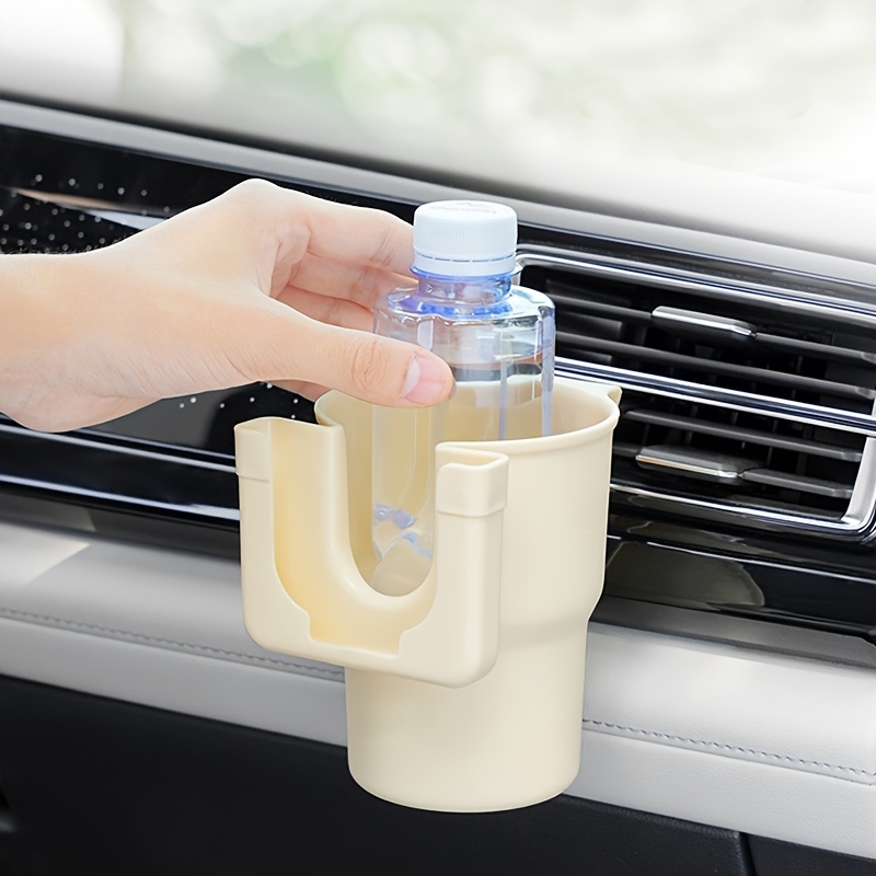 

Multi-purpose Car Cup Holder With Phone Stand - Durable Pp Material, Vent Clip Design, Adjustable Automobile Drink Holder & Storage Organizer