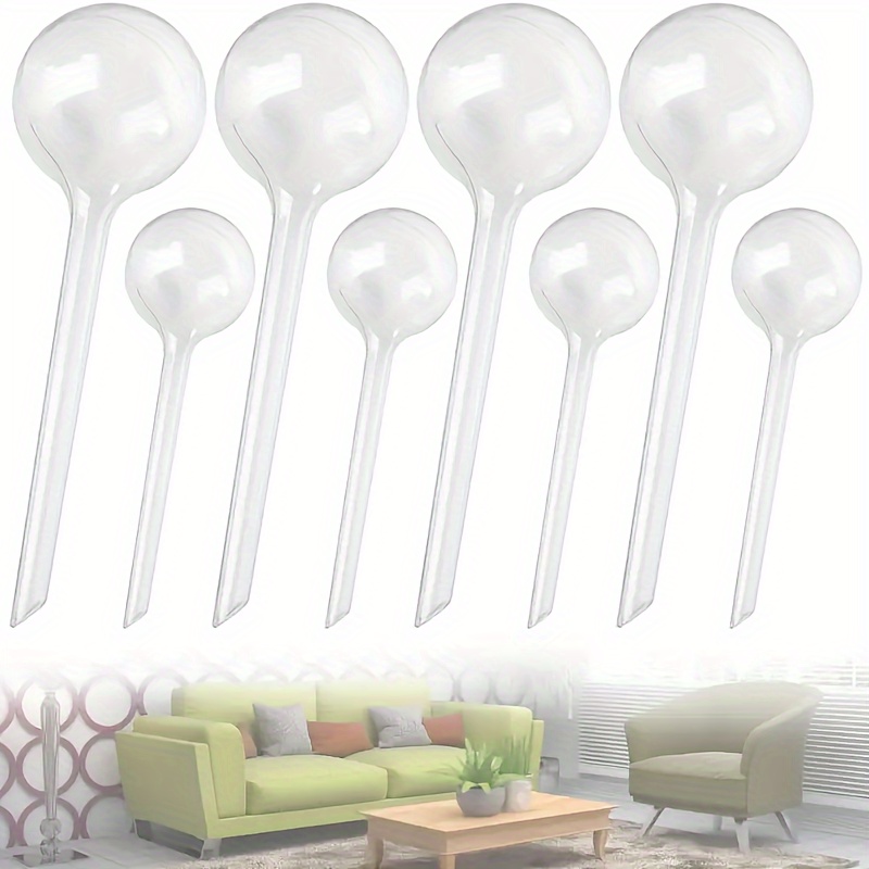 

8pcs Globes d'Arrosage Transparents - Arroseurs de Plantes en Plastique Durable pour Intérieur & Extérieur, Système d'Arrosage Automatique Facile à Utiliser pour Fleurs