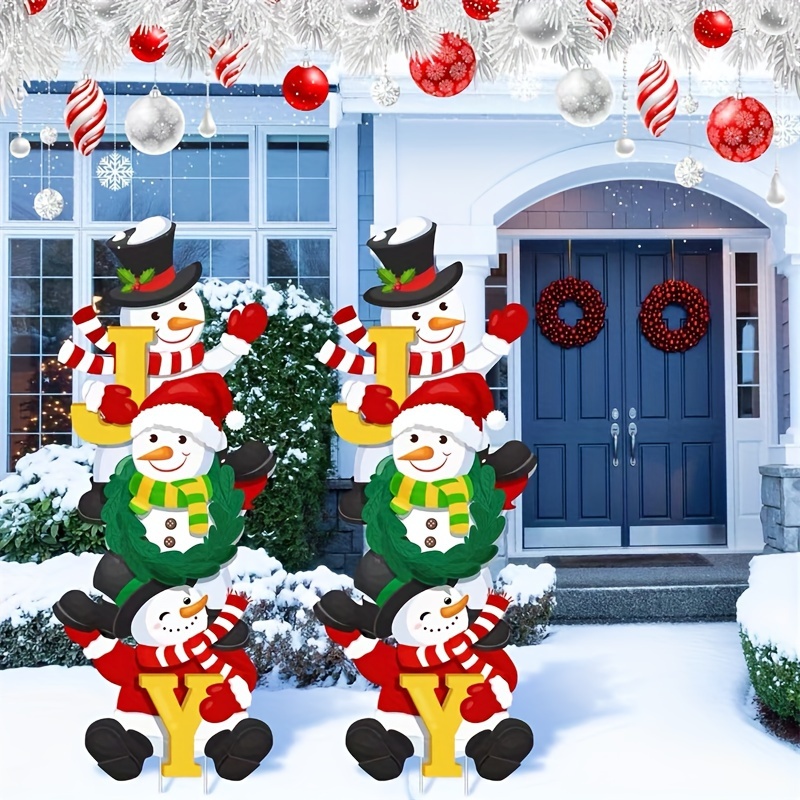 

Large Snowman Christmas Decoration - Outdoor Yard & Garden Sign, No Power Needed, Durable Plastic