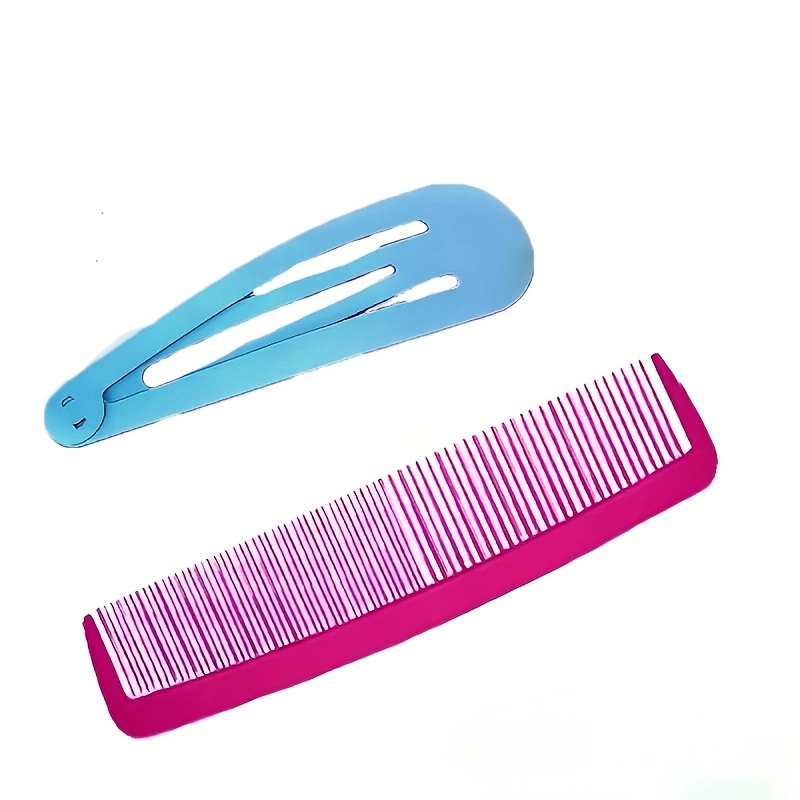 Image of 2pcs Set (enormous Hair Clip + Enormous Comb), Large Hair Clip, Non-slip Abs Styling Hair Accessory, Fun Oversized Hair Accessory, Suitable For Photography, Parties, Outfit Matching