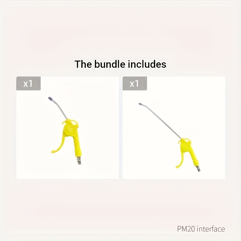 TEMU 2pcs pneumatique, souffleur de poussière pneumatique haute pression en plastique avec tuyau étendu, résistante à la rouille pour , garage et