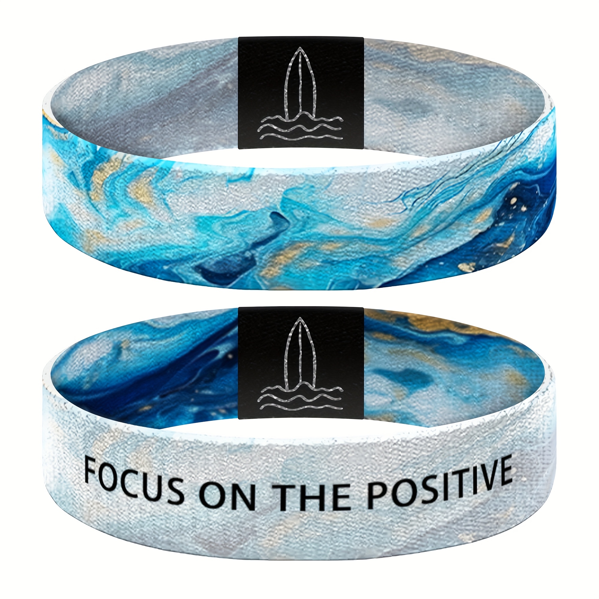 TEMU 1pc Stretch Wristband, Elastic Bangle Motivational Quote Bracelet, Surf Bracelet, Sport Wristband, Great Wristband Gift For Men And Women Of All