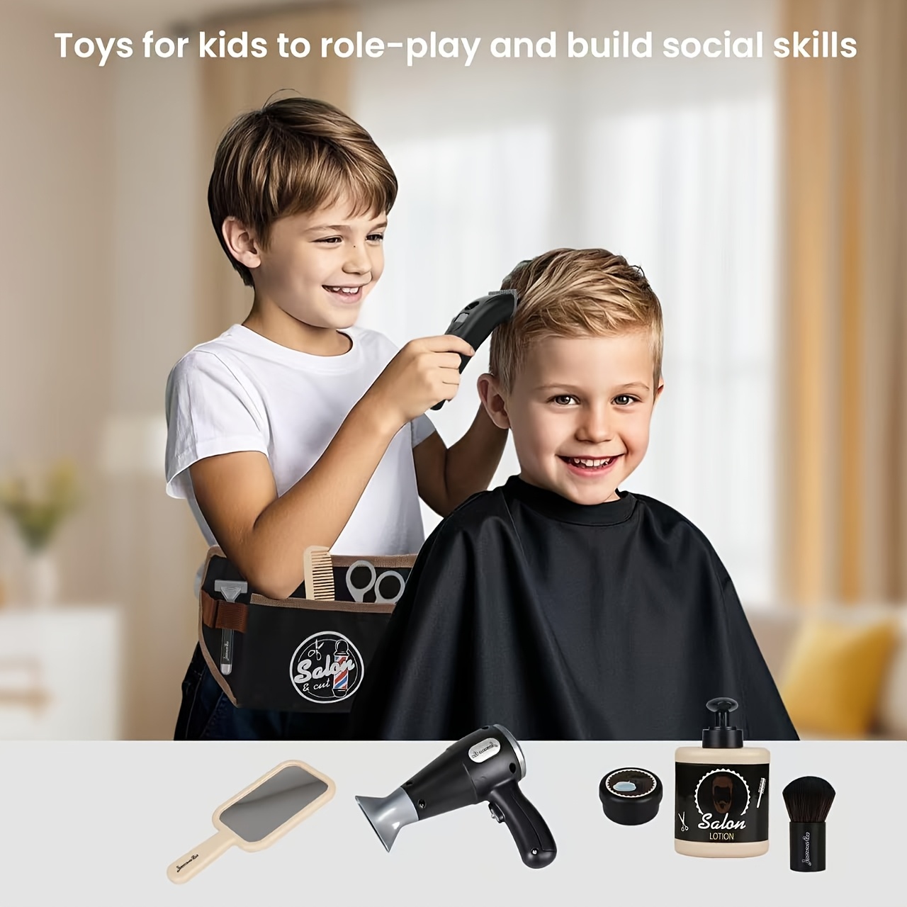 10pcs kids barber shop pretend play set interactive role Temu