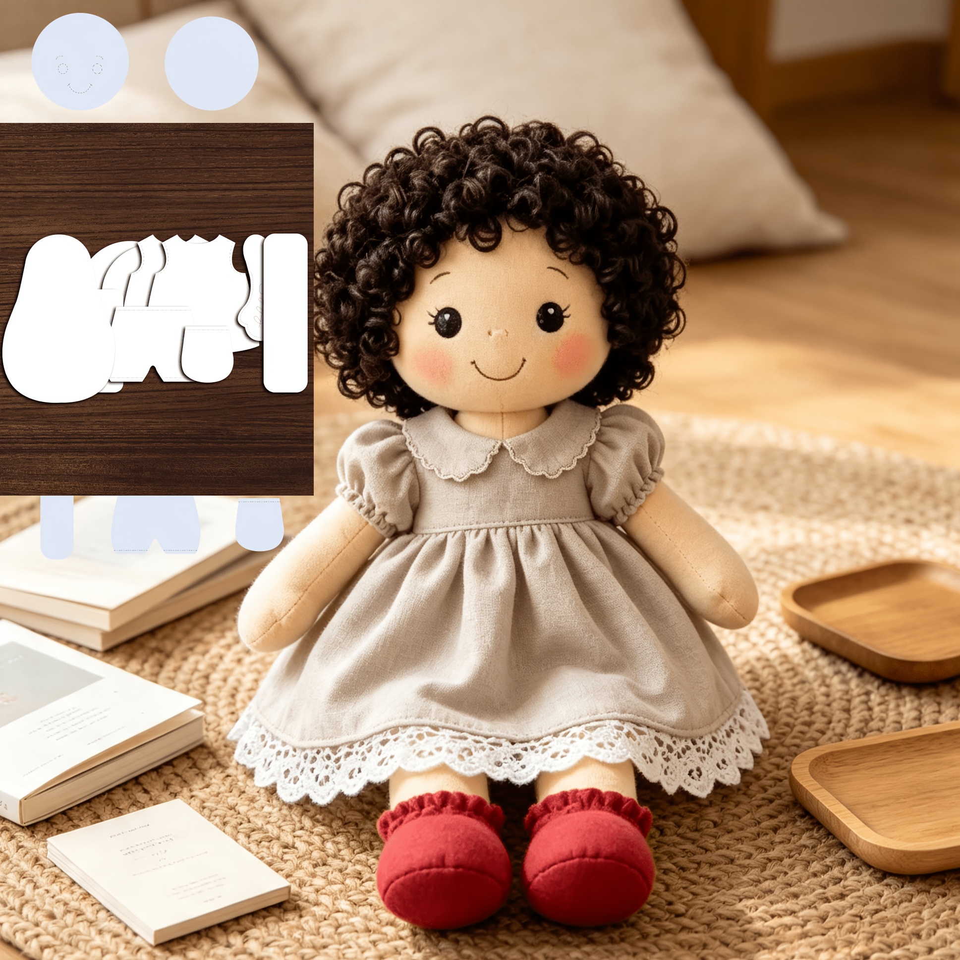 TEMU 1 Set Of 10pcs Doll And Puppet Handmade Templates, Abstract Art Templates, Reusable Drawing Templates, Used For Handmade Crafts, Painting,