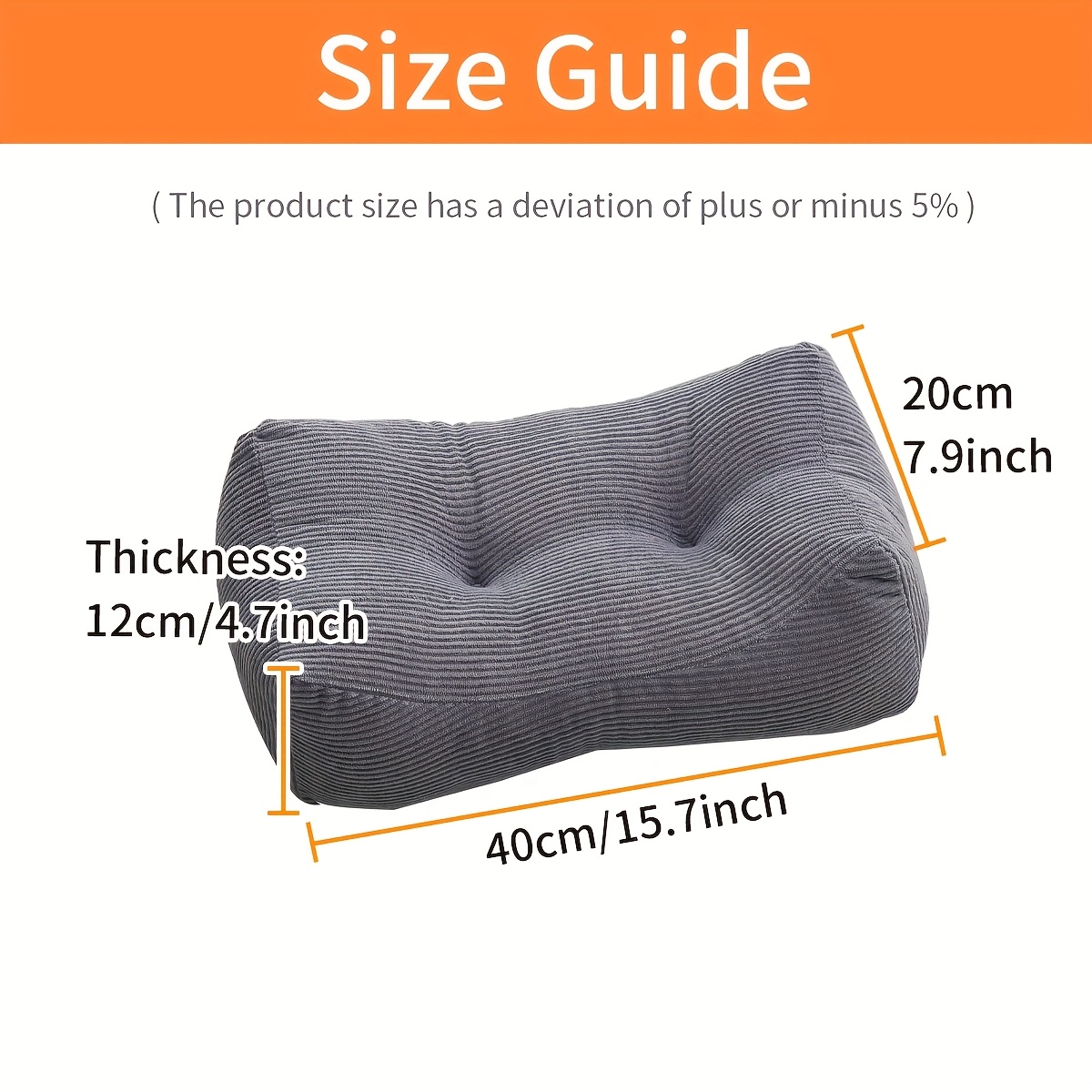 1pc thickened multi functional lumbar support pillow retro style machine washable corduroy fabric suitable for office chairs and home decor   seat cushion with polyester filling backrest nap pillow   used as headrest 20cm 40cm Product details 0