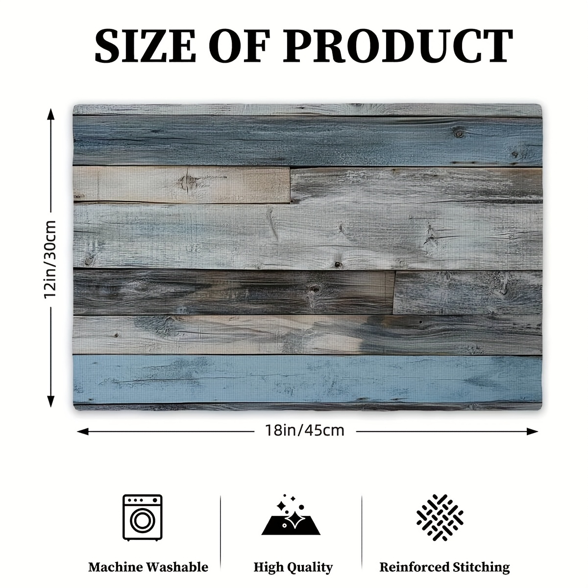 4er Set Rustikale Holzoptik Tischsets Für Esstisch Und Garten_voghion.com