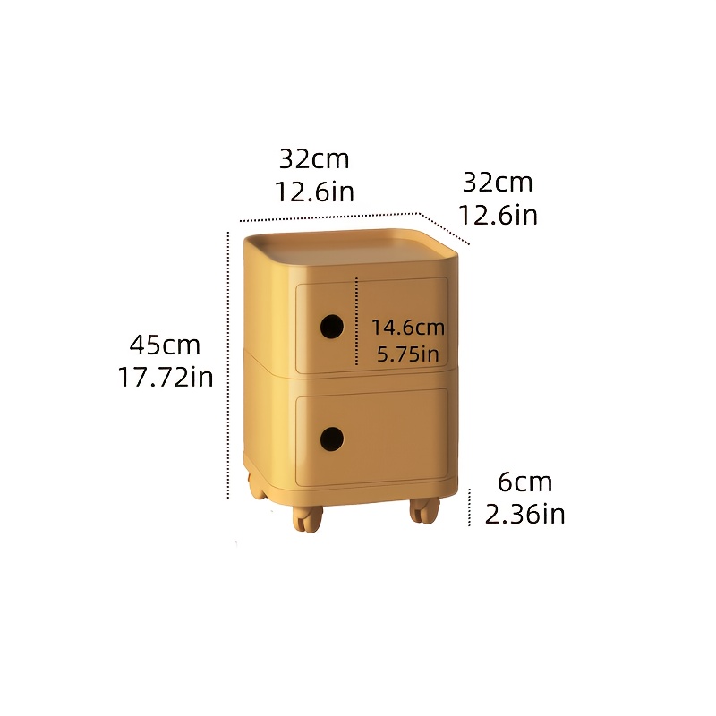 Square ABS Plastic Drawer-Style Multi-Layer Storage Cabinet