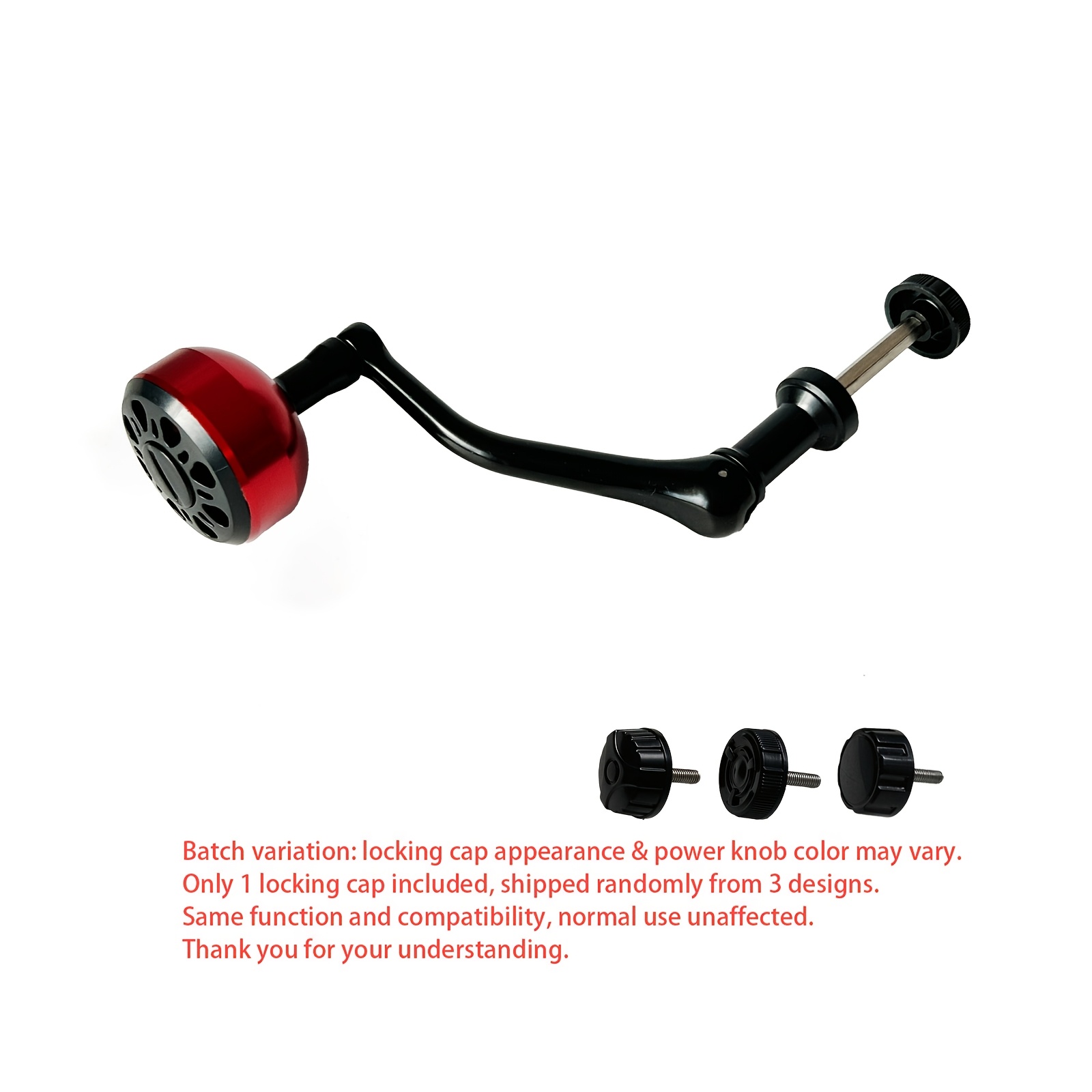 TEMU Spinning Reel Handle, Comfortable Round Knob, Universal Fit For Most Spinning Reels, Hexagonal Socket Replacement Handle, 3 Sizes Available,