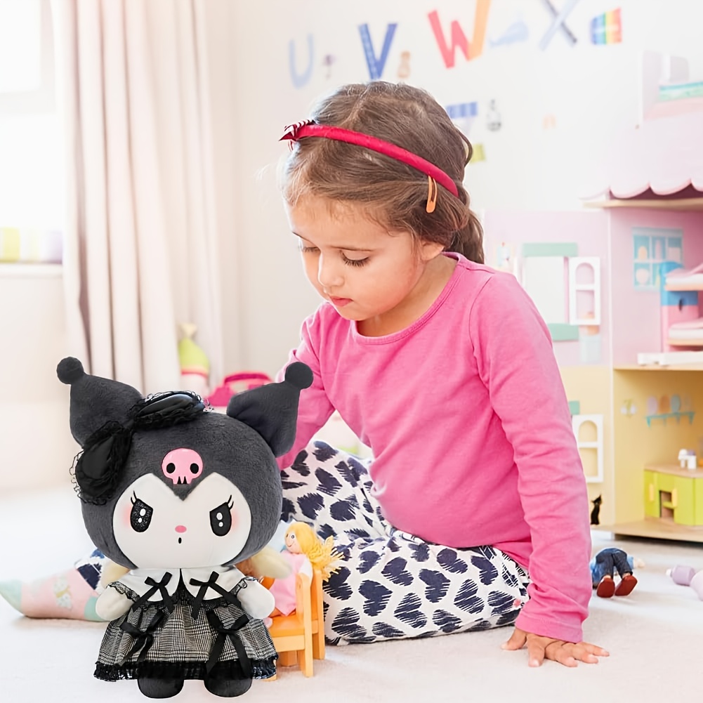 Jucărie de pluș Kuromi de Halloween de 35 cm, decor adorabil și înfricoșător Sanrio Goth și cadoul perfect pentru zilele de naștere din octombrie