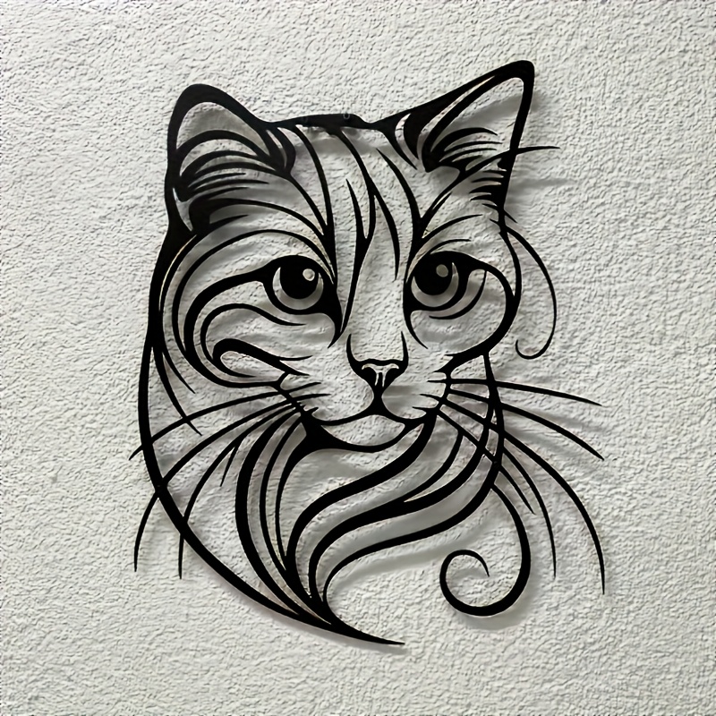 E-shop Minimalistische Metall Wandkunst mit Katzenmotiven, ideal für Katzenliebhaber, Tierhandlungen und als Deko für Zuhause