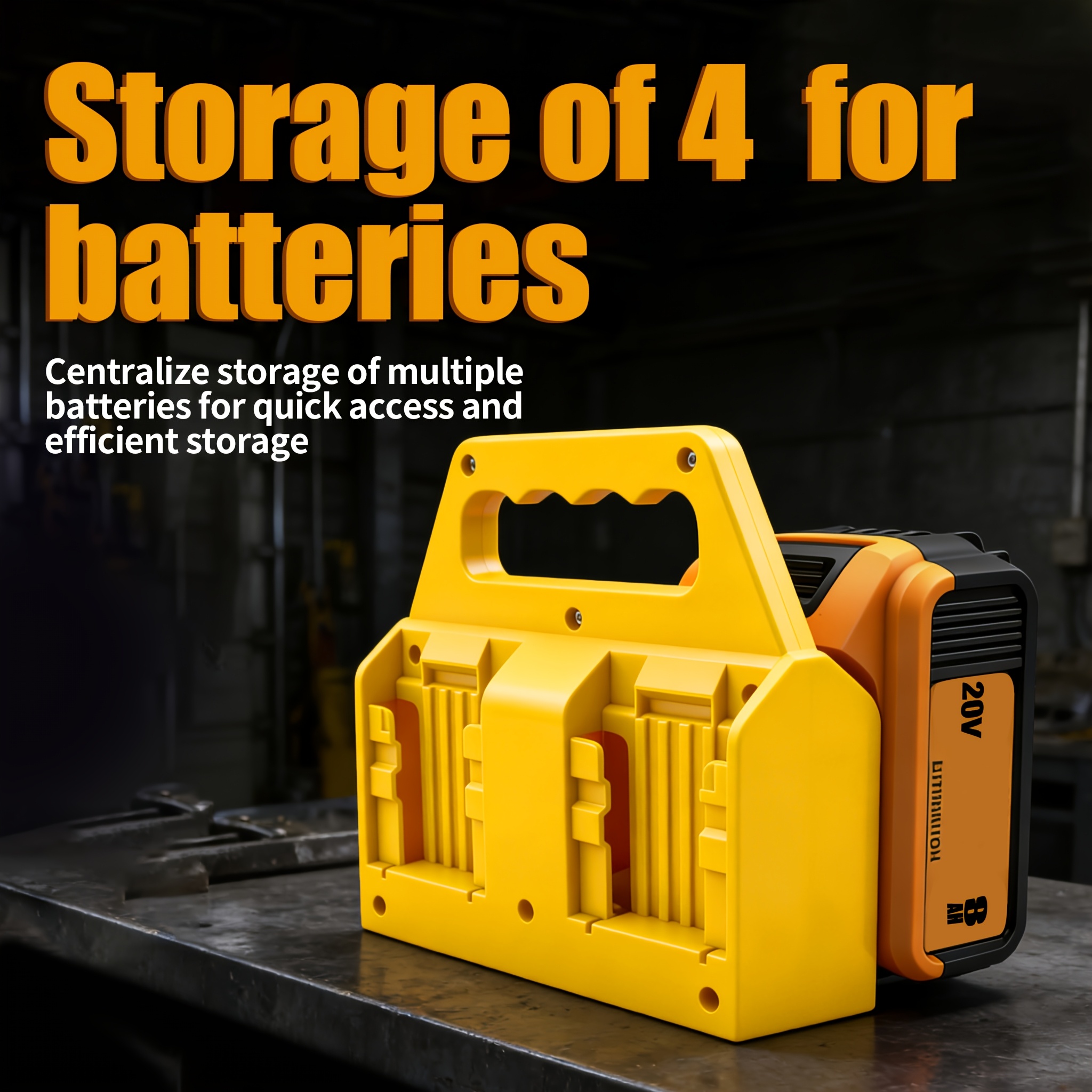TEMU Portable Battery Storage Rack, Convenient And Fast, Suitable For Any Battery Pack, The Right Location For Your Battery, A For Outdoor Work