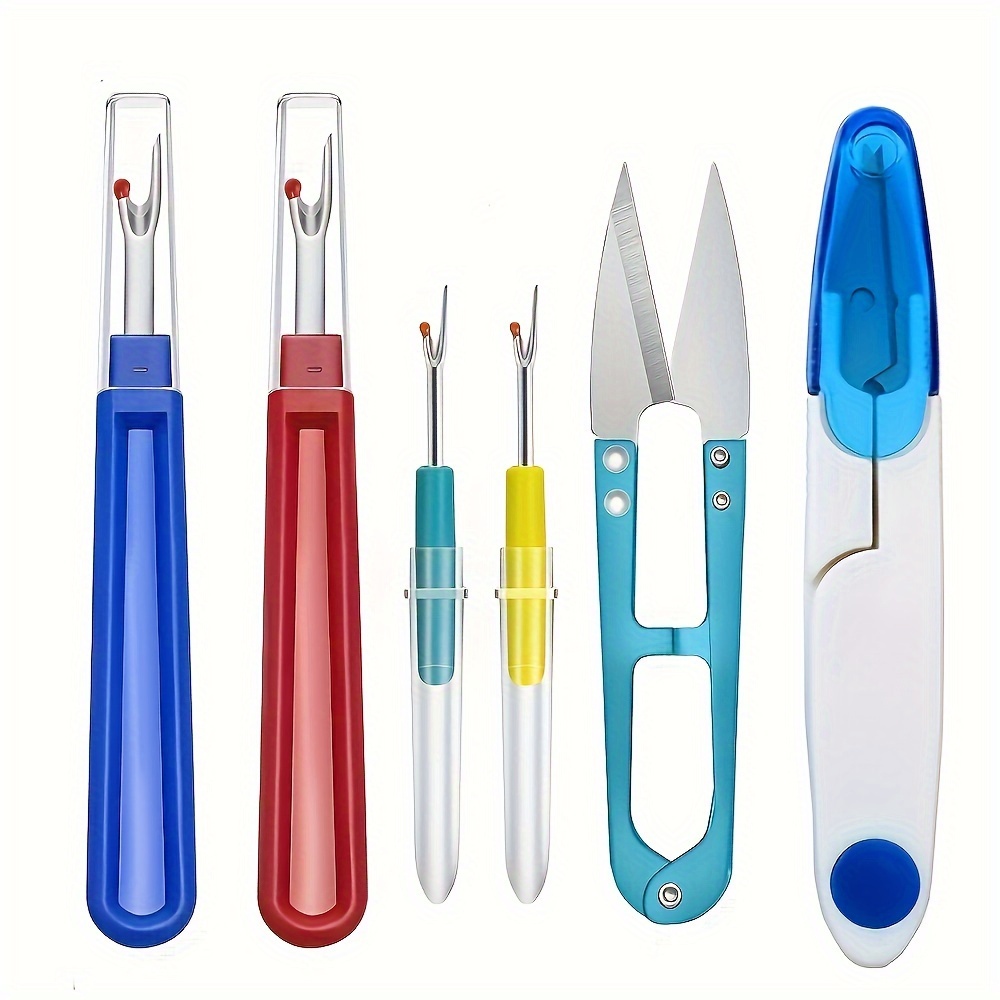 

crafting " 6pcs Kit: Seam , Thread Cutter & Scissors - Effortless Removal, Plastic, Color Random