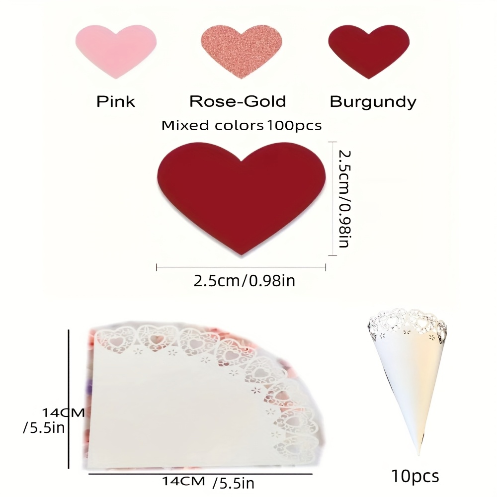 Cannone Kabuki Confetti Di Carta Cuori Bianchi 40 Cm - Foto 8