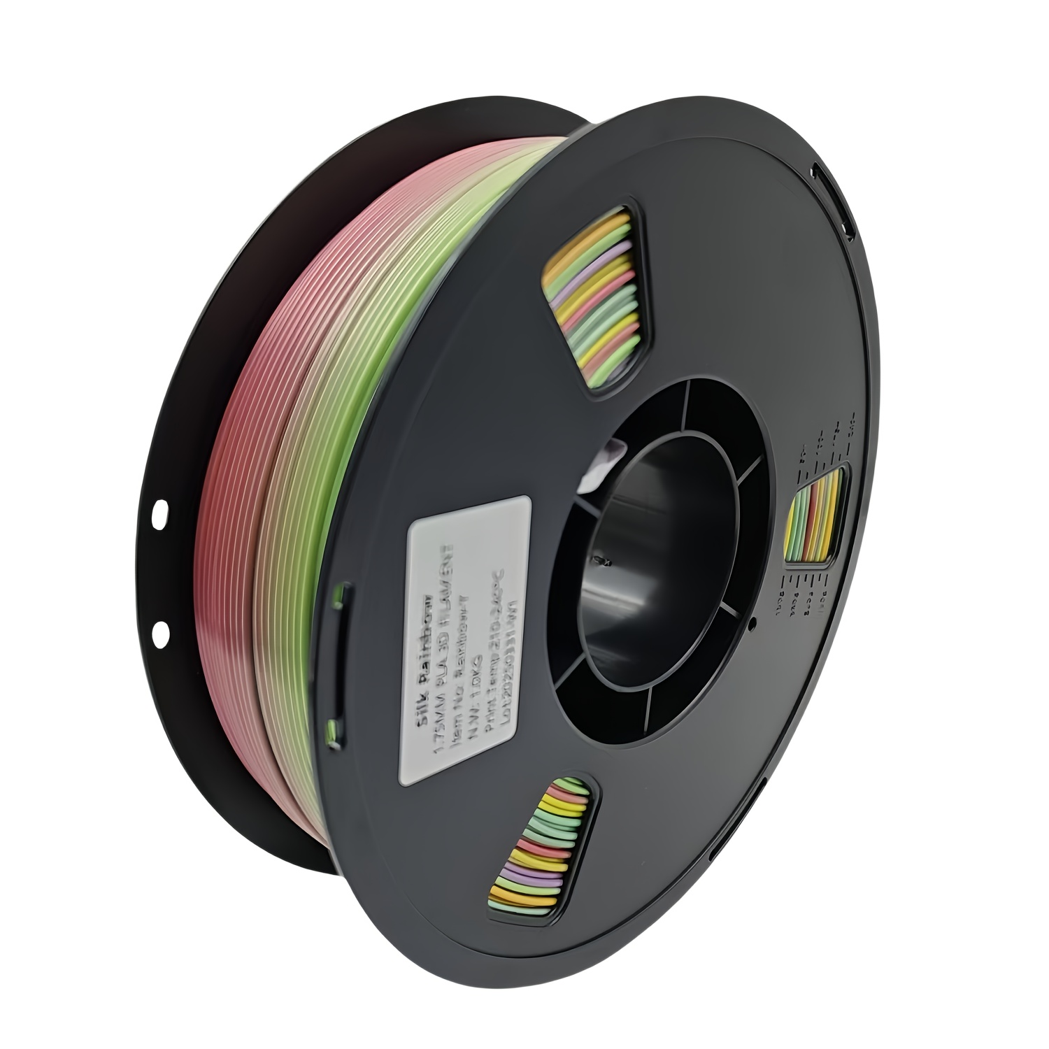 1.75 Mm Rainbow-colored Pla Filament, 1 Kilogram (2.2 ) Spool In Rainbow Yellow Tones, Glossy Gradient Multicolored Pla 3d Printing Filament, Suitable For Fdm 3d Printing Materials